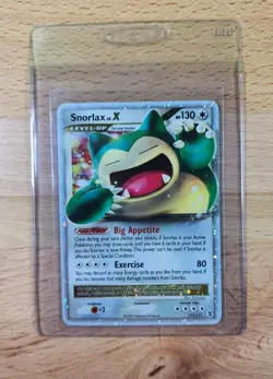 Pokemon TCG Snorlax LV.X Rising Rivals Holo Card 111/111 Trading Card Game READ - Image 1