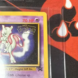 Pokemon TCG Mewtwo #3 WB Kids Presents the First Movie Card - Image 3