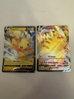 Pokemon: Pikachu V SWSH285 & Pikachu Vmax SWSH286 Celebrations Promo Cards NM/M - Image 1