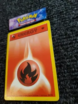 Pokemon - Fire Energy 98/102 - 1st Edition Shadowless Base Set NM - Image 2