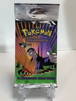 Pokemon Gym Challenge Unlimited Sealed Booster Pack Giovanni Art WOTC Vintage NM - Image 1