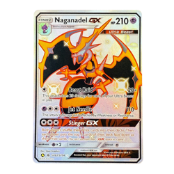 Naganadel GX SV63/SV94 Pokemon Hidden Fates Sun & Moon Shiny Rare Full Art Card - Image 1