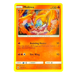 Pokemon Moltres TCG 38/214 Sun & Moon Lost Thunder Cracked Ice Holo Rare Card - Image 1