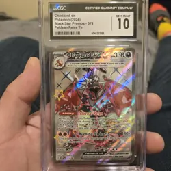 CGC 10 Gem Mint Charizard EX Black Star Promo 074 2024 Pokemon Paldean Fates - Image 1