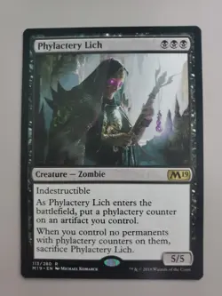 MTG Phylactery Lich Core Set 2019 Regular Rare - Image 1