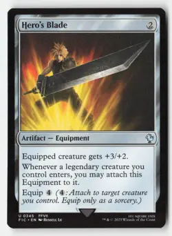 Hero's Blade 345 Uncommon Commander: FINAL FANTASY Magic: The Gathering NM - Image 1