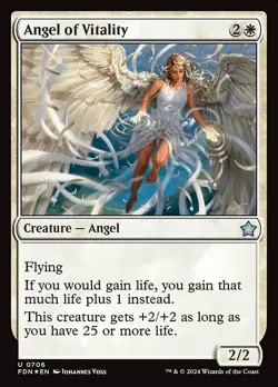 MTG ** FOIL ** Angel of Vitality - Foundations pack fresh nm commander staple - Image 1