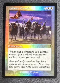 Cathars' Crusade (Retro Frame) #337 (Foil) NM Innistrad Remastered INR Magic MTG - Image 1
