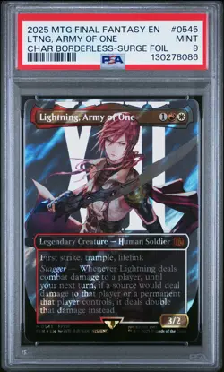 2025 MTG FINAL FANTASY #0545 LIGHTNING, ARMY OF ONE PSA 9 - Image 1
