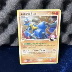 Lucario 8/111 Holo Rare Pokemon Card Rising Rivals 2009 - Image 1