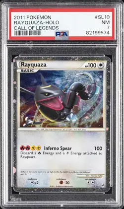 2011 POKEMON CALL OF LEGENDS #SL10 RAYQUAZA-HOLO PSA 7 - Image 1