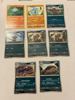 Lot Of 5 Wooper And Clodshire Pokemon Cards - Image 1