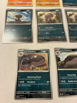 Lot Of 5 Wooper And Clodshire Pokemon Cards - Image 2