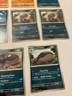 Lot Of 5 Wooper And Clodshire Pokemon Cards - Image 3