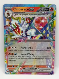 Cinderace ex 038/217 Ascended Heroes NM Double Rare Holo Pokemon TCG - Image 1