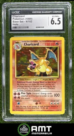 Charizard Holo CGC 6.5 1999 Pokemon Set #4/102 1008 - Image 1
