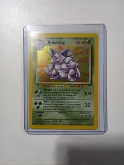 Nidoking 11/102 Base Set Holo Rare Vintage 1999 Pokemon Card - Image 1