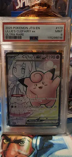 Pokemon Journey Together # 173 Lillie's Clefairy EX Ultra Rare PSA 9 Card MINT! - Image 1