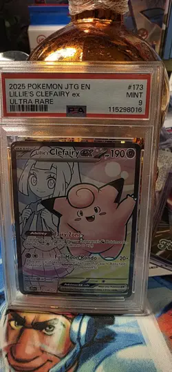 Pokemon Journey Together # 173 Lillie's Clefairy EX Ultra Rare PSA 9 Card MINT! - Image 2
