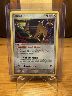 Pokemon TCG Tauros Holo Rare Card 12/100 EX Crystal Guardians 70HP 2006 - Image 2