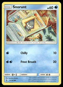 Snorunt 31/145 Common Guardians Rising Pokemon Near Mint - Image 1