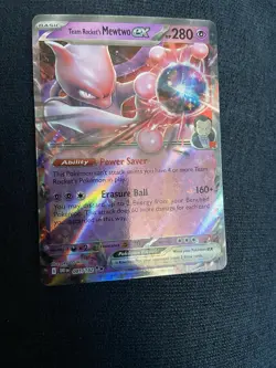 Pokemon Team Rocket's Mewtwo EX Double Rare Holo 081/182 Destined Rivals - Image 1