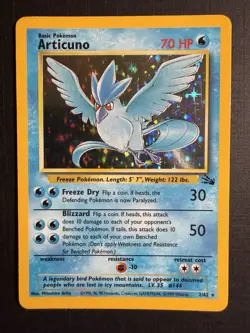 Pokemon TCG Articuno Fossil 2/62 Holo Rare 70 HP Unlimited 1999 Wizards - Image 1