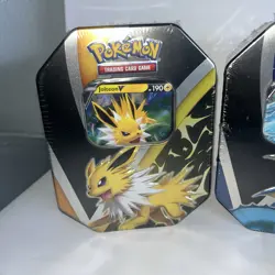 POKEMON EEVEE EVOLUTIONS FLAREON, VAPOREON & JOLTEON FACTORY SEALED SET 3 TINS - Image 2