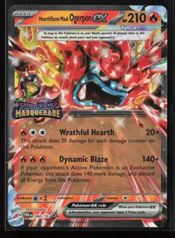 Hearthflame Mask Ogerpon ex 040/167 (Twilight Masquerade Stamp) Pokemon TCG NM - Image 1