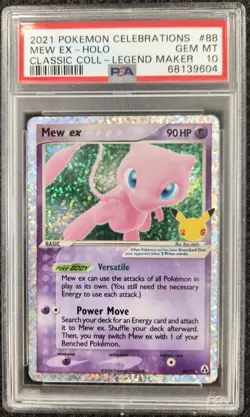 PSA 10 - 2021 Pokemon Celebrations Mew EX Holo Legend Maker #88/92 - GEM MINT! - Image 1