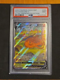 2022 Pokemon Charizard V SWSH260 Full Art Ultra Premium Collection - PSA 9 - Image 1