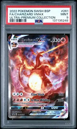 2022 Pokemon SWSH Ultra Premium Black Star Promo Charizard VMAX FA #261 PSA 9 - Image 1
