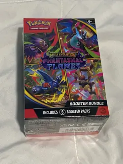 Pokemon TCG Mega Evolution Phantasmal Flames Booster Bundle (6 Packs) Sealed - Image 1