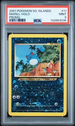 2001 POKEMON SOUTHERN ISLANDS PROMO #11 MARILL-HOLO PSA 9 - Image 1