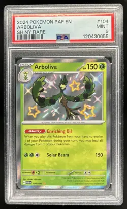 2024 Pokemon Paldean Fates Arboliva #104/091 PSA 9 - Image 1