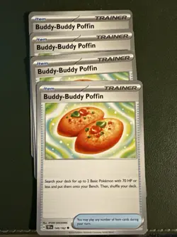 4x Buddy Buddy Puffin 144/162 Temporal Forces Uncommon Pokemon Playset x4 - Image 1