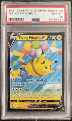 PSA 10 - 2021 Pokemon Celebrations Flying Pikachu V #006/025 - GEM MINT! - Image 1