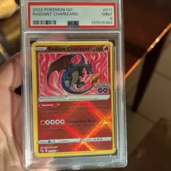 2022 POKEMON GO #011 RADIANT CHARIZARD PSA 9 - Image 1