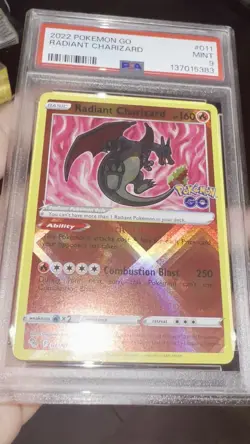 2022 POKEMON GO #011 RADIANT CHARIZARD PSA 9 - Image 2