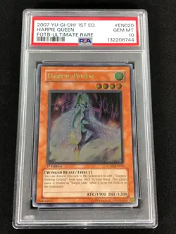 Yugioh 2007 Harpie Queen 1st FOTB-EN020 PSA 10 Ultimate Rare - Image 1