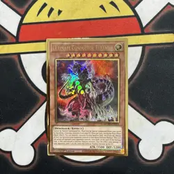Yu-Gi-Oh Ultimate Conductor Tyranno MGED 1st Edition Gold Rare Light Played - Image 1