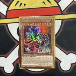 Yu-Gi-Oh Ultimate Conductor Tyranno MGED 1st Edition Gold Rare Light Played - Image 2