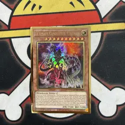 Yu-Gi-Oh Ultimate Conductor Tyranno MGED 1st Edition Gold Rare Light Played - Image 3