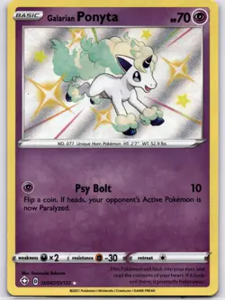 Galarian Ponyta Shiny Holo Rare Shining Fates: Shiny Vault SV047/SV122 Holofoil - Image 1