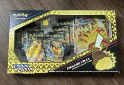 Pokemon Crown Zenith Pikachu Vmax Premium Collection - 7 Packs (rip Upper Right) - Image 1