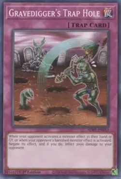 Yugioh! Gravedigger's Trap Hole - SDBT-EN033 - Common - 1st Edition Near Mint, E - Image 1