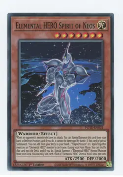 Yugioh Elemental Hero Spirit Of Neos POTE-EN001 Super 1st Edition NM - Image 1