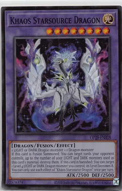 Khaos Starsource Dragon Super Rare OTS Tournament Pack 28 OP28-EN008 NM - Image 1