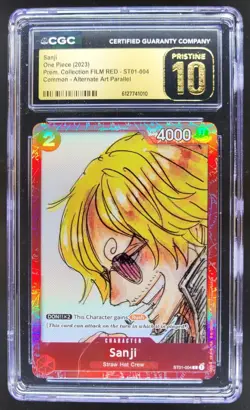 2023 ONE PIECE SANJI FILM RED PROMO ST01-004 CGC 10 PRISTINE TL3 - Image 1