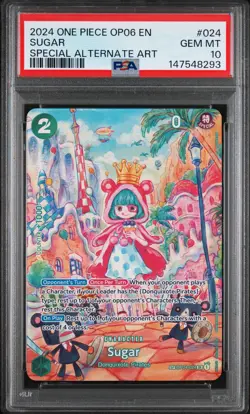 2024 ONE PIECE OP06-WINGS OF THE CAPTAIN SPECIAL ALTERNATE ART #024 SUGAR PSA 10 - Image 1